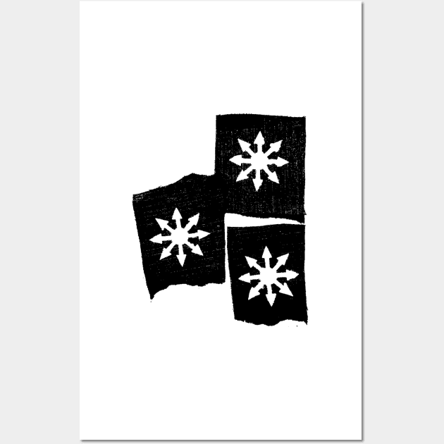 CHAOS MAGICK symbol three white stars Wall Art by MacSquiddles